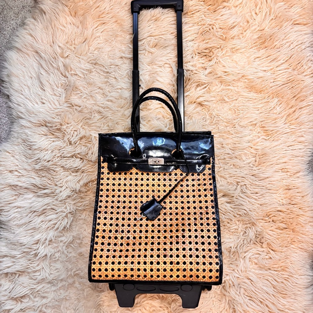 Elegant Black and Tan Travel Bag